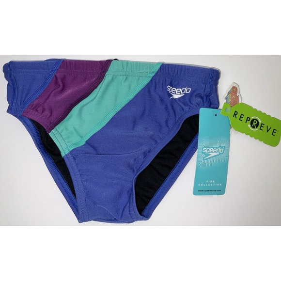 Speedo Other - NWT Men's Speedo Vibe Collection Eco Endurance Brief Swim Trunks Dazzle Blue 26
